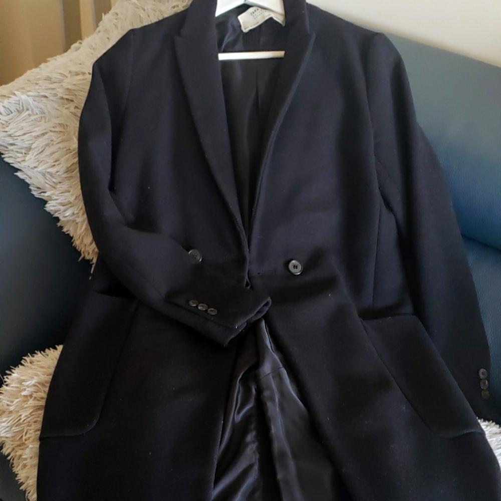 Zara Masculine Wool Blend  Coat XS